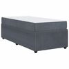 vidaXL Cadre de lit avec matelas Gris fonc&eacute; 90 x 190 cm tissu