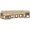 vidaXL Ensemble de canap&eacute;s d'ext&eacute;rieur 7 pcs Naturel et Beige