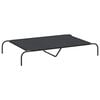 VidaXL Lit sur&eacute;lev&eacute; pour chien noir 130x80x20 cm tissu oxford et acier