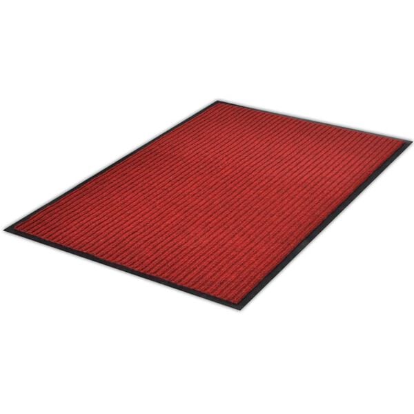 vidaXL Paillasson Rouge 117x220 cm PVC