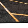 vidaXL Tapis lavable noir et dor&eacute; 190x300 cm
