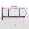 vidaXL Portail de jardin grillag&eacute; en acier galvanis&eacute; 300 x 75 cm gris