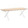 vidaXL Pieds de table &agrave; manger en forme de X, 2 pi&egrave;ces, blanc, 90 x (72-73) cm, acier