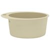 vidaXL &Eacute;vier de cuisine Granit Seul lavabo Rond Beige