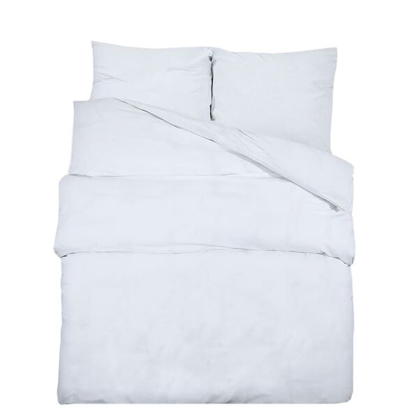 vidaXL Ensemble de housse de couette Blanc 135x200 cm Microfibre