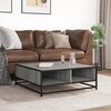 vidaXL Table basse sonoma gris 80x80x30 cm bois d'ing&eacute;nierie et m&eacute;tal