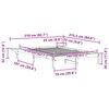 vidaXL Cadre de lit avec tables de chevet Naturel 160 x 210 cm