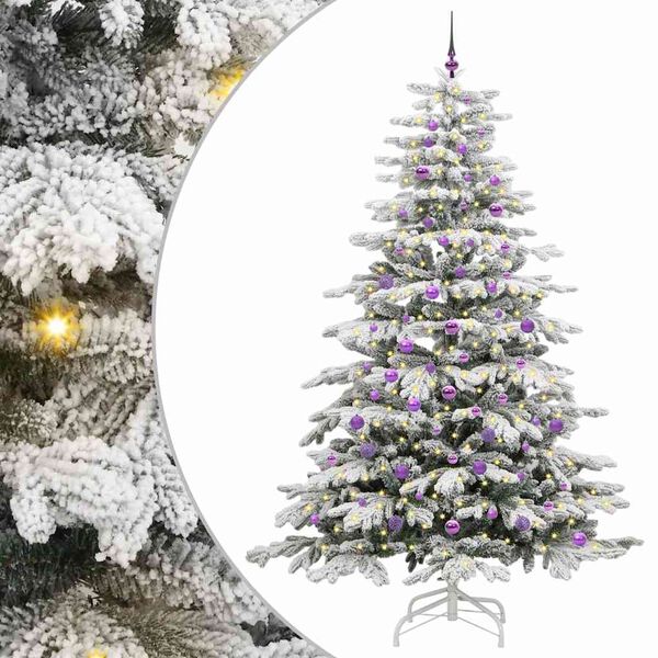 vidaXL Sapin de No&euml;l Artificiel &agrave; Branches Articul&eacute;es Blanc 240 cm