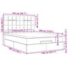 VidaXL Cadre de lit ottoman avec matelas taupe 140x190 cm tissu