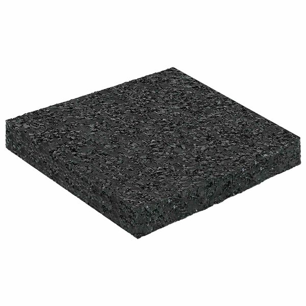 vidaXL Tapis de patio en granulat de caoutchouc Noir 9 x 9 x 1 cm
