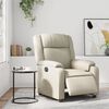 vidaXL Fauteuil inclinable électrique Crème Similicuir