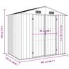 vidaXL Abri de jardin Marron 205x129x183 cm Acier galvanis&eacute;