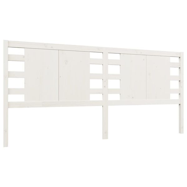 vidaXL T&ecirc;te de lit Blanc 186x4x100 cm Bois massif de pin
