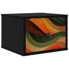 vidaXL Cabinet de chevet mural BONN Ch&ecirc;ne noir 36 x 33 x 25 cm