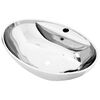 vidaXL Lavabo avec trop-plein 58,5 x 39 x 21 cm C&eacute;ramique Argent&eacute;
