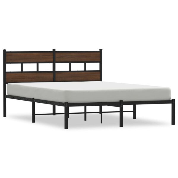 vidaXL Cadre de lit sans matelas avec t&ecirc;te de lit 160x200 cm