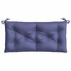 vidaXL Coussins de banc de jardin lot de 2 bleu marine tissu oxford