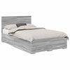 vidaXL Cadre de lit Sonoma gris 120 x 190 cm Bois d'ing&eacute;nierie