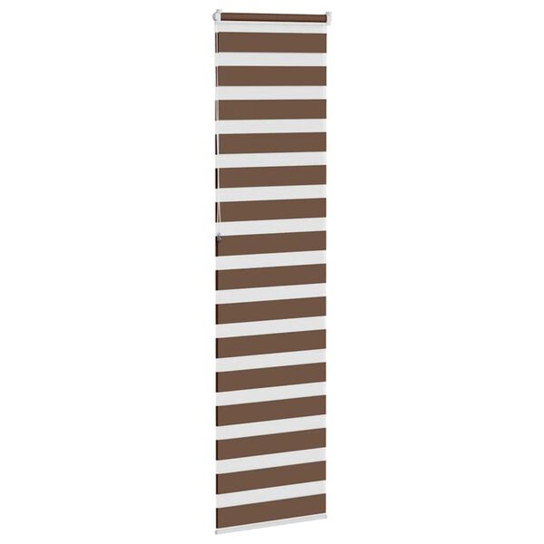 vidaXL Store z&egrave;bre marron 60x230 cm largeur du tissu 55,9 cm polyester