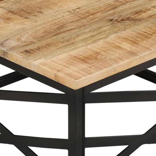 vidaXL Table basse 68x68x35 cm Bois de manguier massif