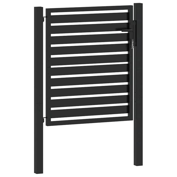 vidaXL Portail de jardin verrouillable noir 100x100 cm aluminium