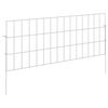vidaXL Cl&ocirc;ture de jardin avec piquets 12 pcs 75 x 30 cm Mesh Argent&eacute;