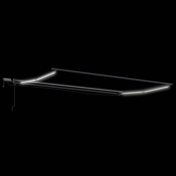 vidaXL Cadre de store manuel avec LEDs Blanc 4 x 2 m