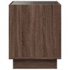 vidaXL Table de chevet avec LED infini chêne marron 50x50x50 cm