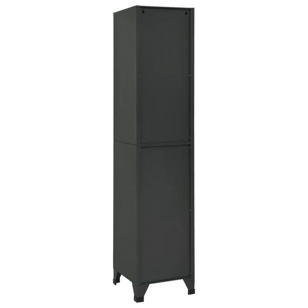 vidaXL Armoire à casiers Anthracite 38x40x180 cm Acier