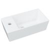 vidaXL Lavabo blanc 48x25x15 cm c&eacute;ramique