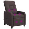 vidaXL Fauteuil de massage inclinable Marron fonc&eacute; Tissu