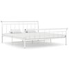 vidaXL Cadre de lit sans matelas blanc m&eacute;tal 180x200 cm