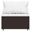 vidaXL Salon de jardin 4 pcs avec coussins Marron R&eacute;sine tress&eacute;e