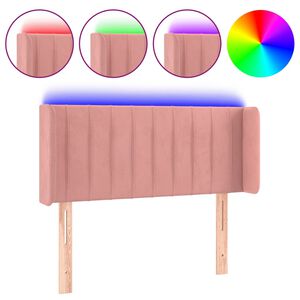 vidaXL T&ecirc;te de lit &agrave; LED Rose 83x16x78/88 cm Velours