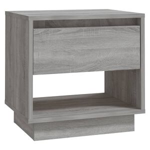 vidaXL Table de chevet Sonoma gris 45x34x44 cm bois d'ing&eacute;nierie