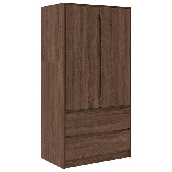 vidaXL Cabinet de salle de bain Ch&ecirc;ne brun 79,5 x 49 x 156 cm