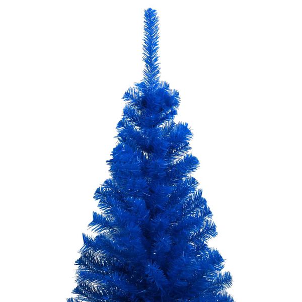 vidaXL Arbre de No&euml;l artificiel pr&eacute;-&eacute;clair&eacute; et boules bleu 150 cm PVC