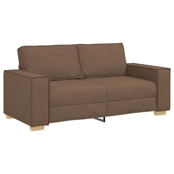 vidaXL Canapé 2 places Marron 140 cm Tissu