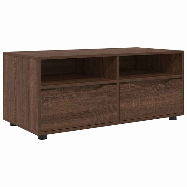 vidaXL Meuble TV Ch&ecirc;ne brun 100 x 48 x 43 cm Bois d'ing&eacute;nierie