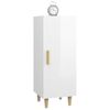 vidaXL Buffet Blanc brillant 34,5x34x90 cm Bois d'ing&eacute;nierie
