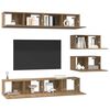 vidaXL Ensemble meuble TV 6 pcs Ch&ecirc;ne artisanal Bois d'ing&eacute;nierie