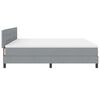 vidaXL Lit boxspring avec matelas Gris clair 200 x 200 cm tissu