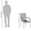 vidaXL Chaises empilables d'extérieur lot de 4 Gris Résine tressée