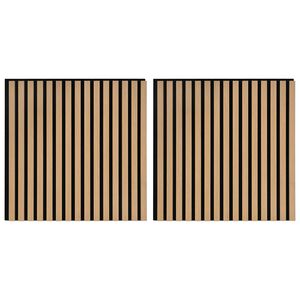 vidaXL Panneaux muraux 2 pc 60,5 x 60 cm Naturel