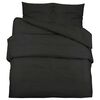 vidaXL Ensemble de housse de couette Noir 260x240 cm Coton