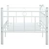 vidaXL Cadre de lit de repos sans matelas Blanc Métal 90x200cm