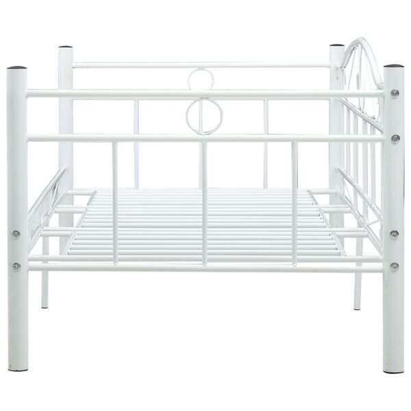 vidaXL Cadre de lit de repos sans matelas Blanc Métal 90x200cm
