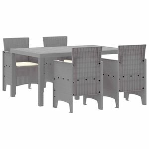 vidaXL Ensemble de salle &agrave; manger pour jardin 5 pcs Gris clair
