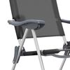 vidaXL Chaise pliante de camping lot de 2 Noir Aluminium