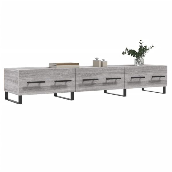 vidaXL Meuble TV sonoma gris 150x36x30 cm bois d'ingénierie